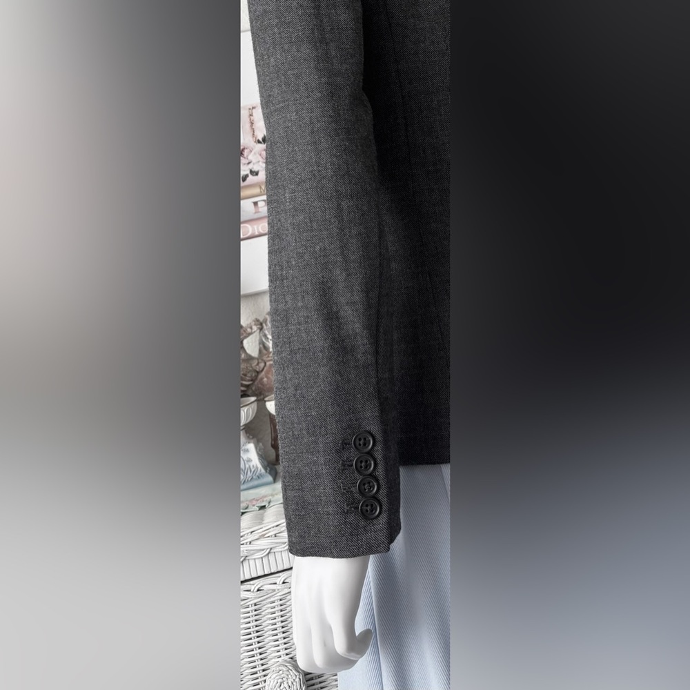 J. Crew Charcoal Grey Textured Wool Two Button Blazer Style #96382 Size 0 - Picture 9 of 12